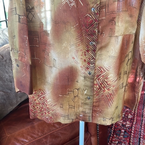 COLDWATER Creek sheer blouse - Picture 5 of 9